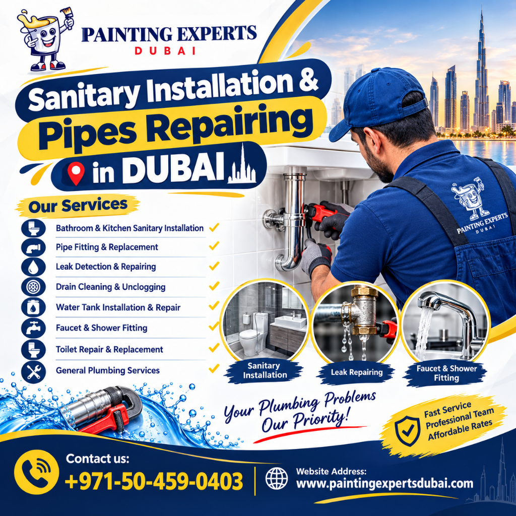 Sanitary Installation & Pipes Repairing in Dubai